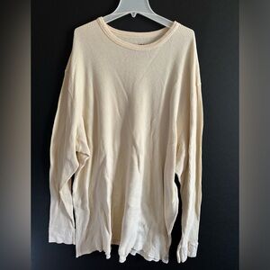 Vintage Ralph Lauren Thermal Knit Cream Ribbed Knit Top